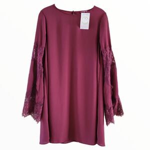 NWT CUPCAKE COUTURE "RED RED WINE" LONG SLEEVE DRESS IN OXBLOOD SZ.M